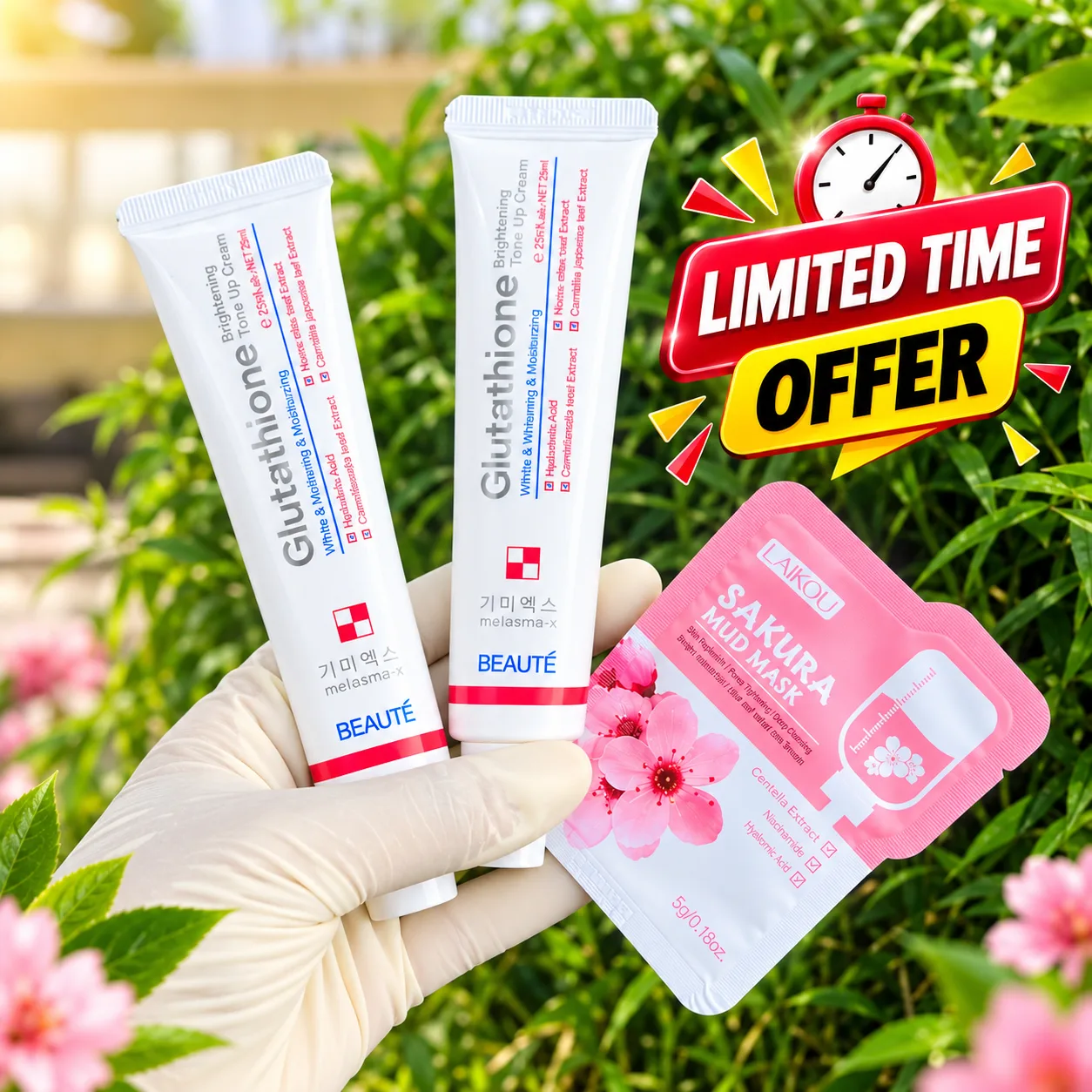 Glutathione tone up cream ২ পিস