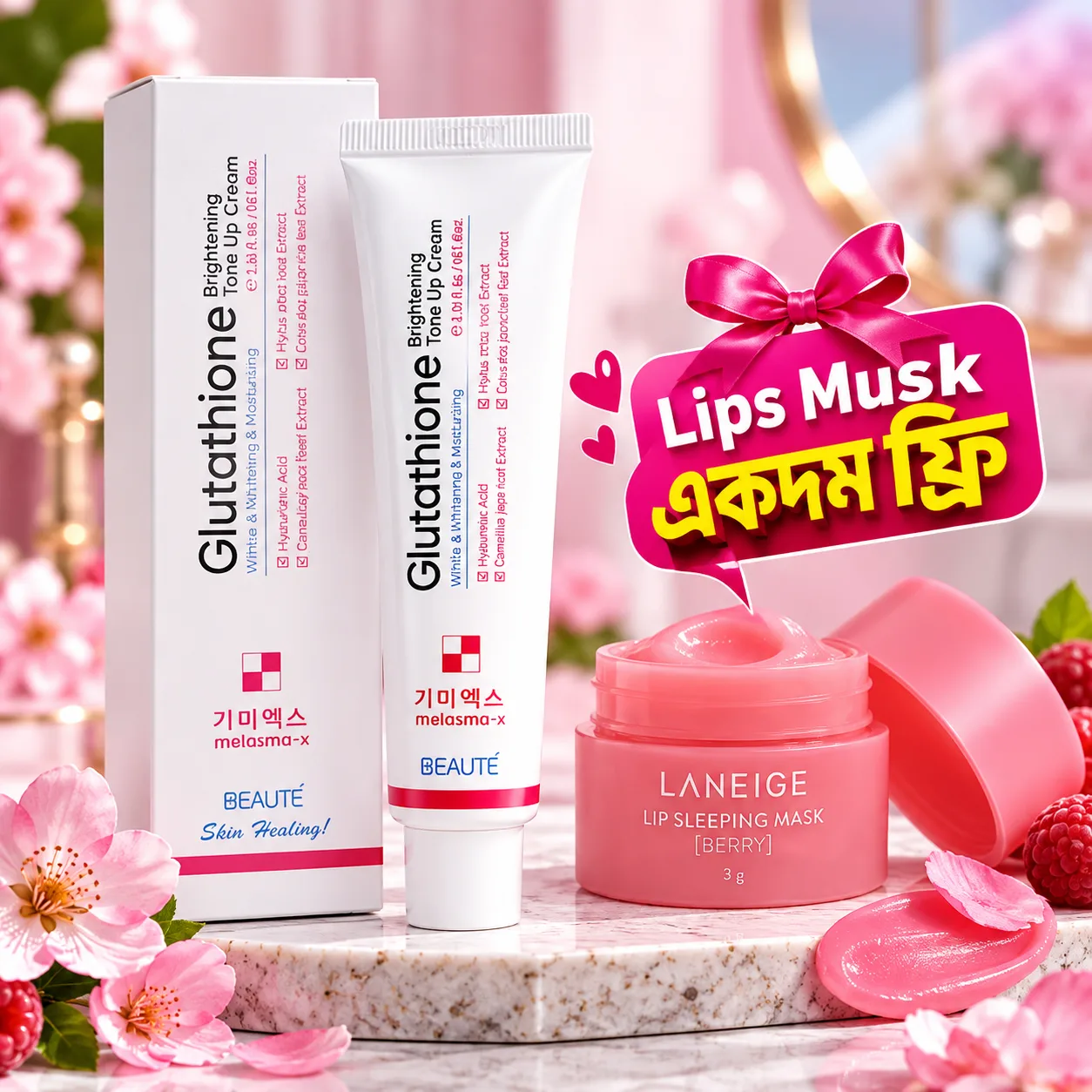 Glutathione tone up cream ১ পিস